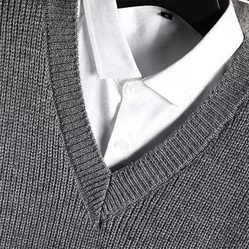 Men's V-Neck Knit Sweater Vest