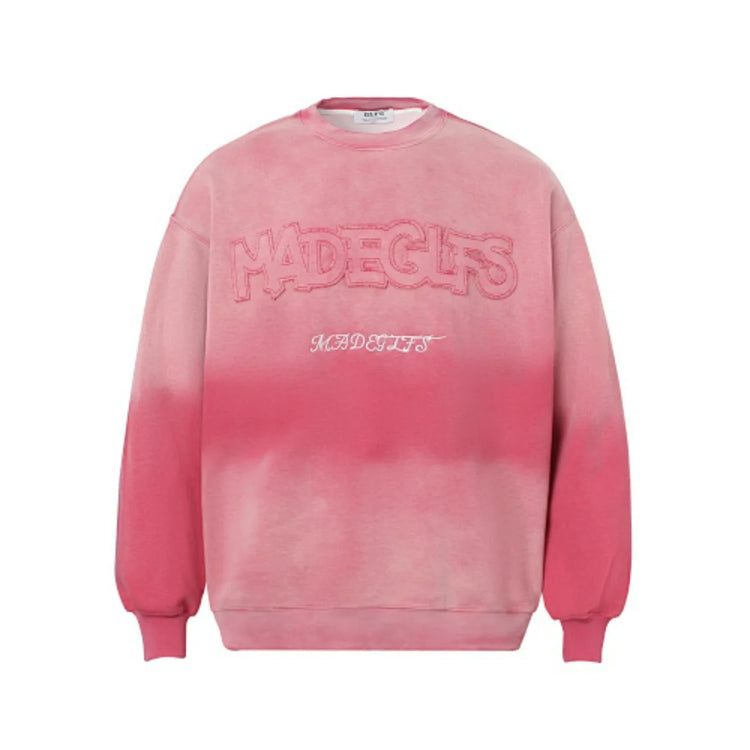 Men Clothing High street New Trend Heavy Industry Washed Embroidered Antique-style Sweatshirt for men and women