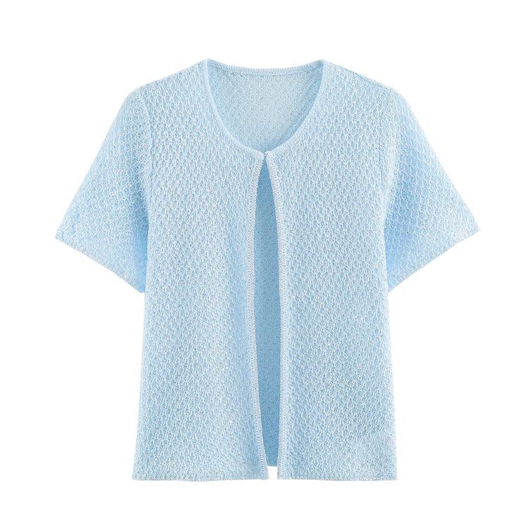 Pearl-Trim Knit Sweater Vest
