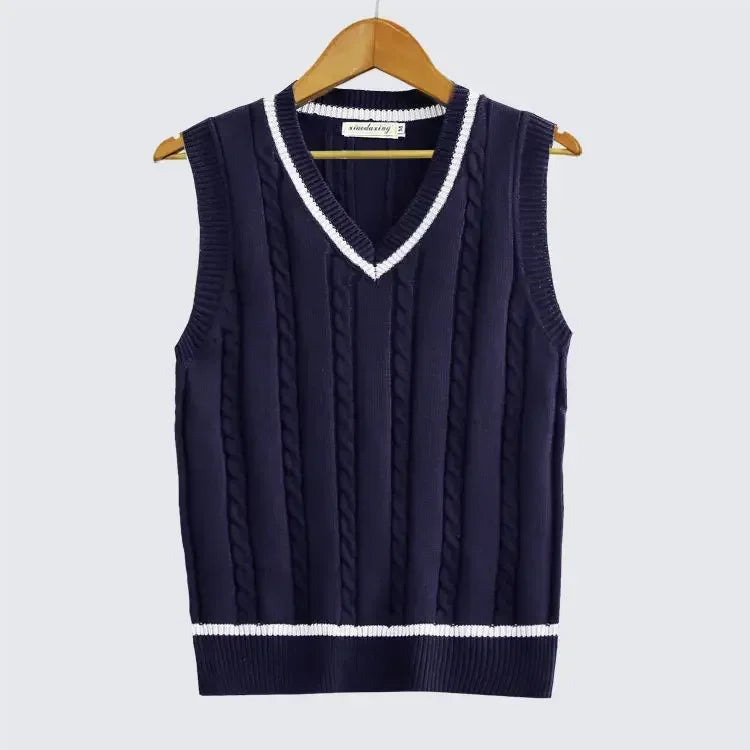 Men's Striped Knit Sweater Vest