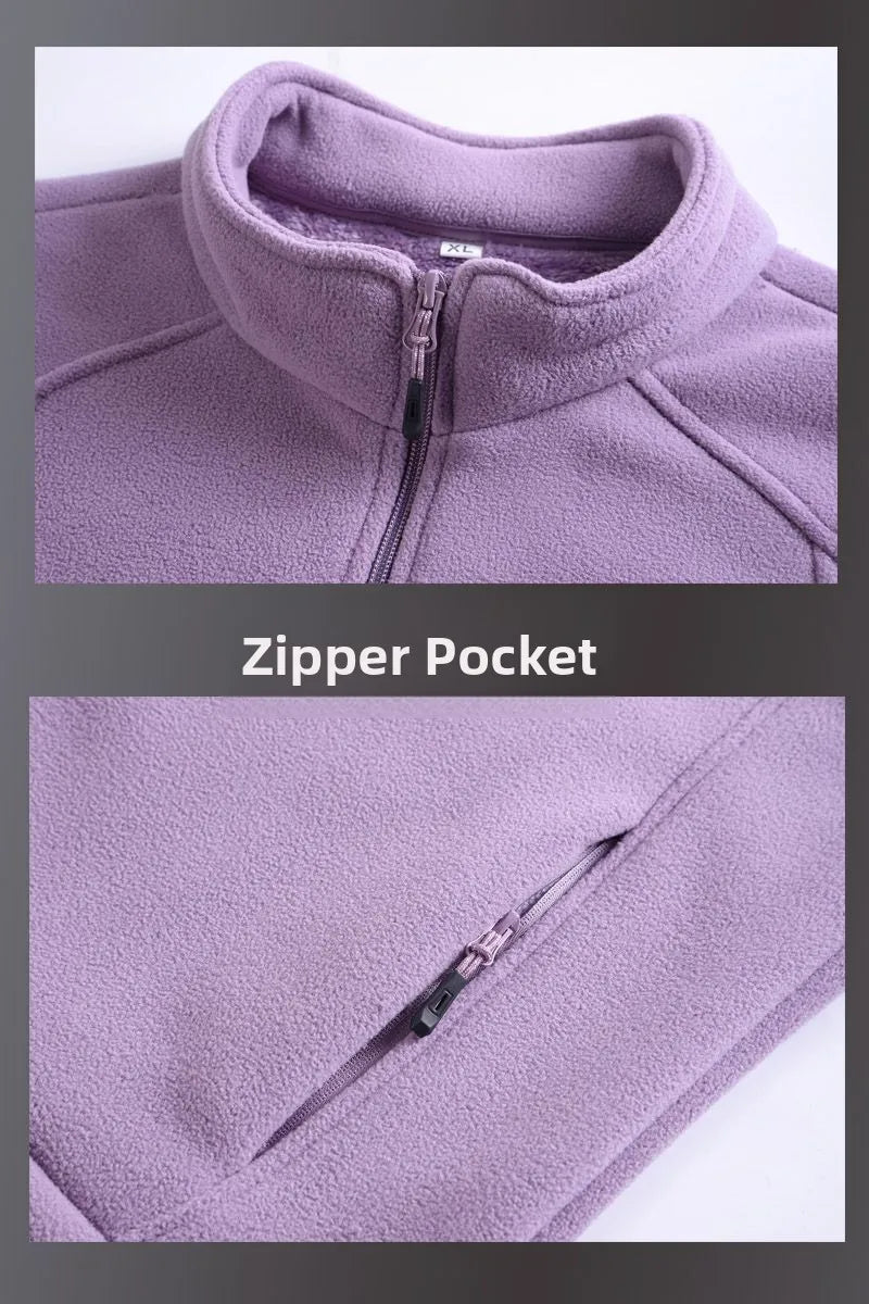 Stand-Collar Fleece Jacket