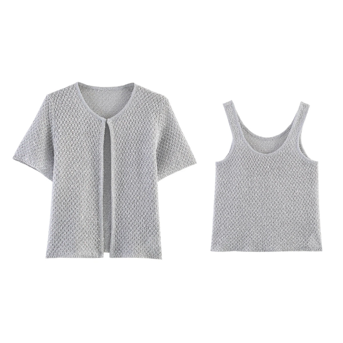 Pearl-Trim Knit Sweater Vest