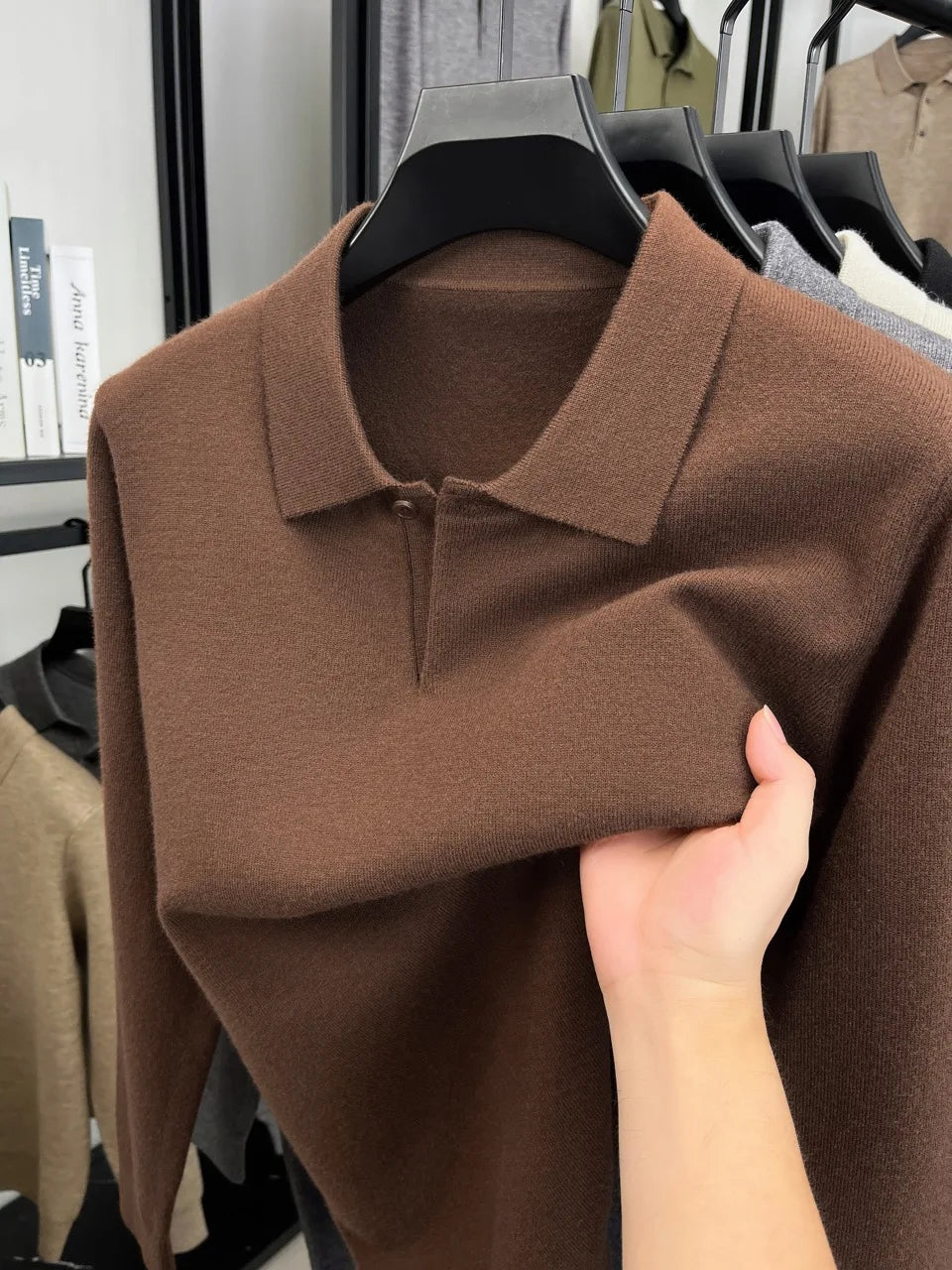 Men's Knit Polo Sweater