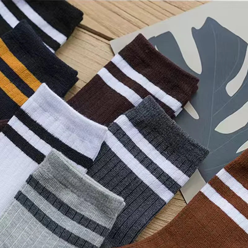 Men's Vintage Athletic Socks, 5 Pairs