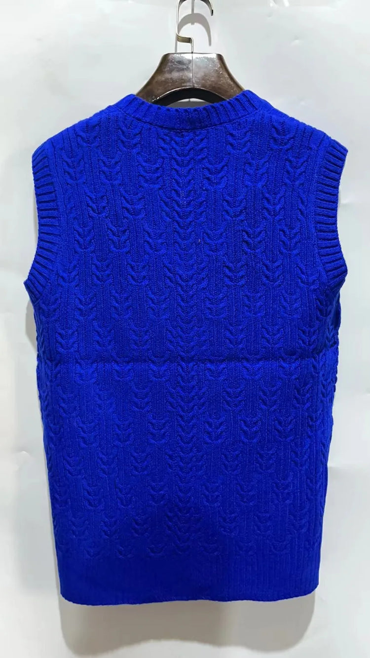 Men's Fleece V-Neck Sweater Vest