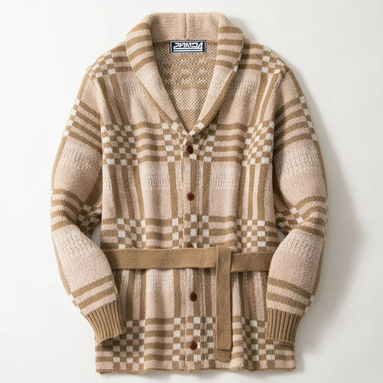 Men's Striped Jacquard Cardigan Sweater