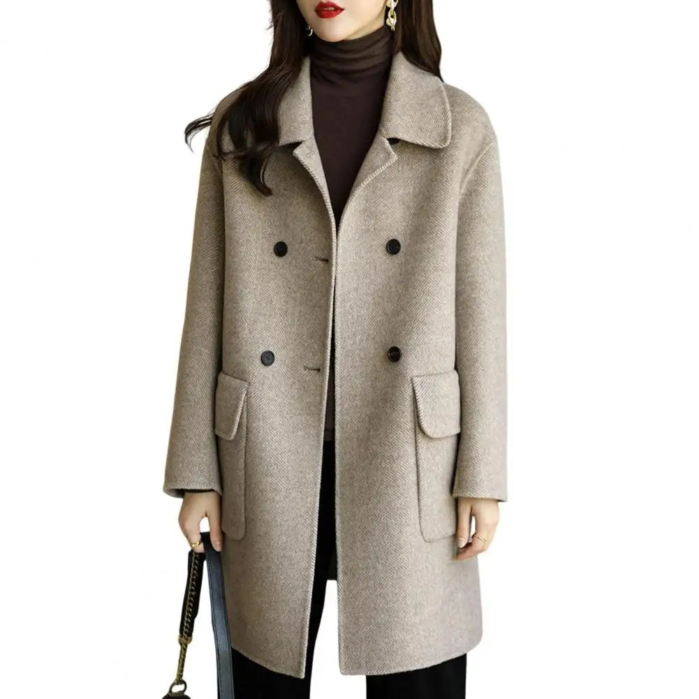 Single-Breasted Lapel Coat