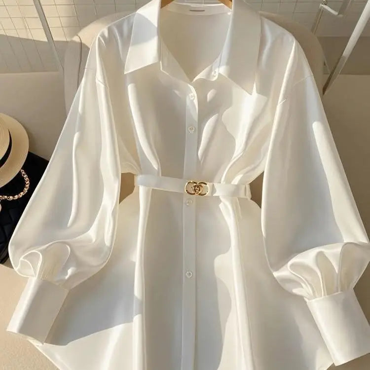 French-Style White Shirt