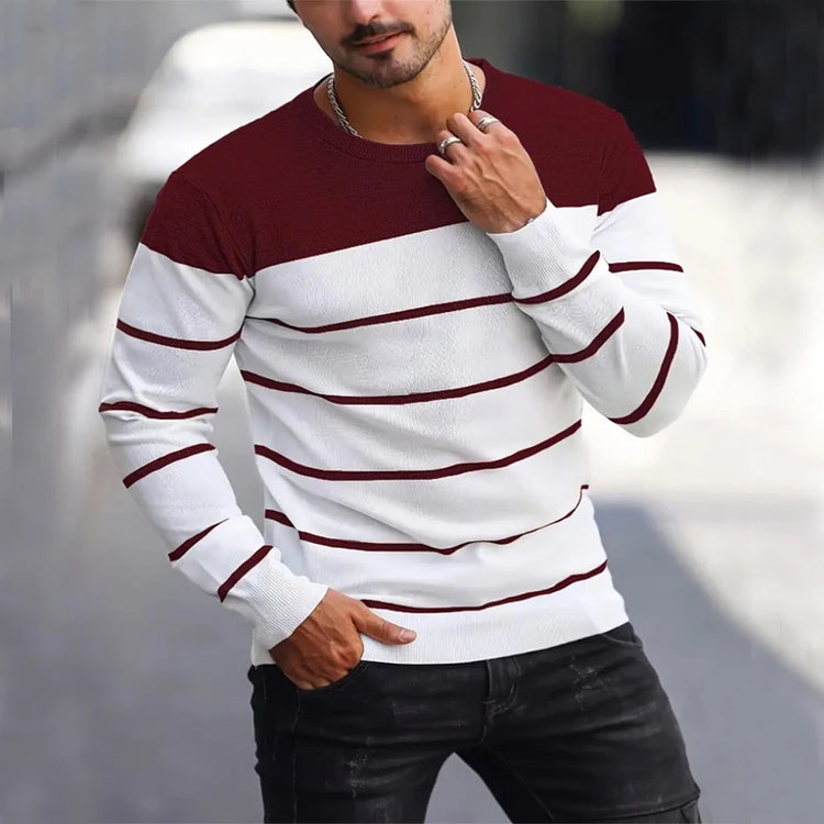 Men's Striped Crewneck Sweater