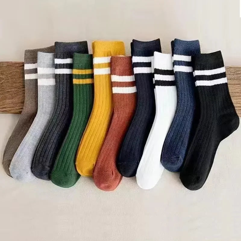 Men's Vintage Athletic Socks, 5 Pairs