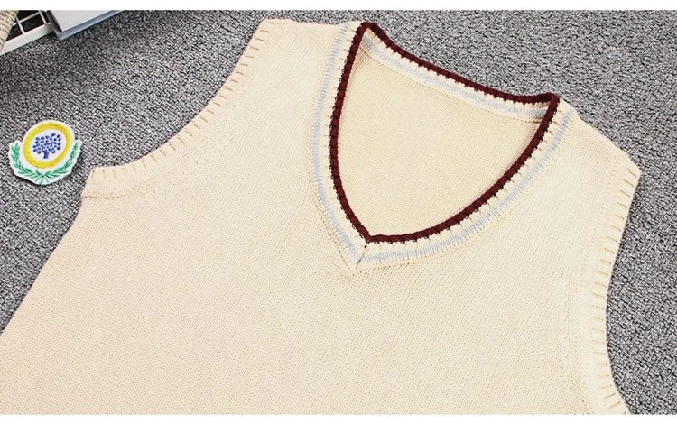 Men's Striped V-Neck Sweater Vest
