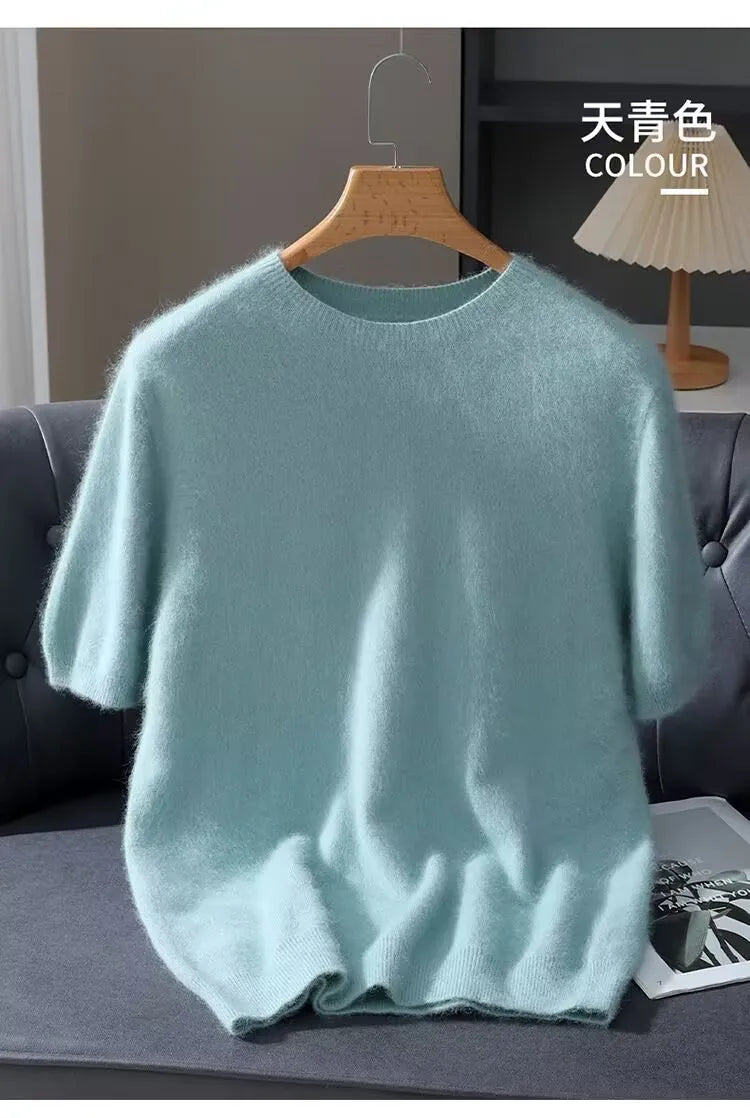 Men's Short-Sleeve Knit Sweater