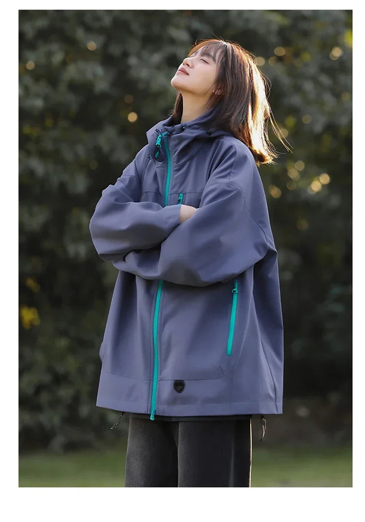 Outdoor Waterproof Hiking Jackets Woman Windbreaker Rain Coat Autumn New Fishing Camping Windproof Cycling Jacket Women Clothing