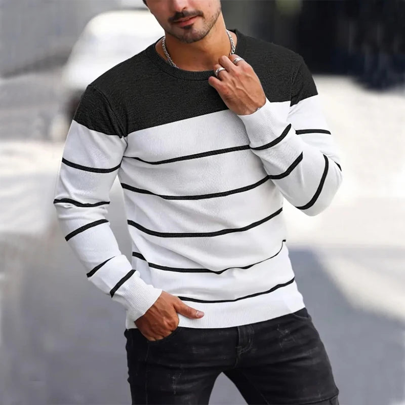Men's Striped Crewneck Sweater