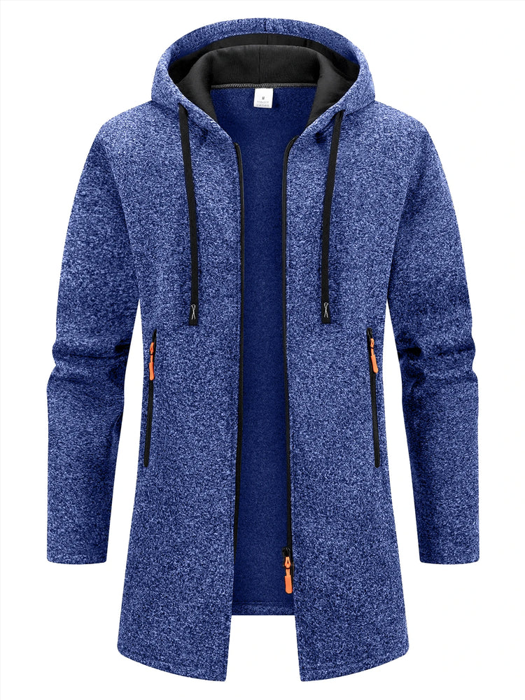 Men's Fleece-Lined Hooded Sweater Coat