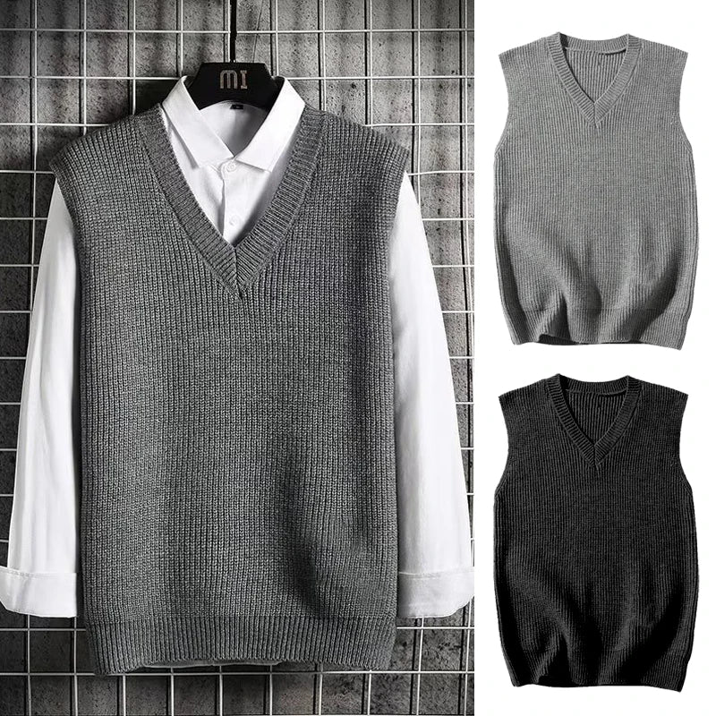 Men's V-Neck Knit Sweater Vest
