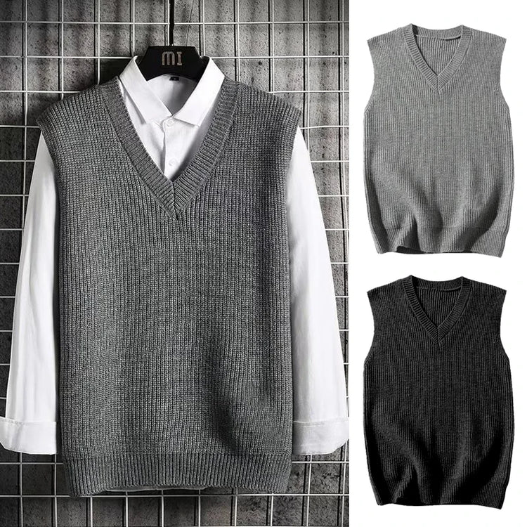 Men's V-Neck Knit Sweater Vest