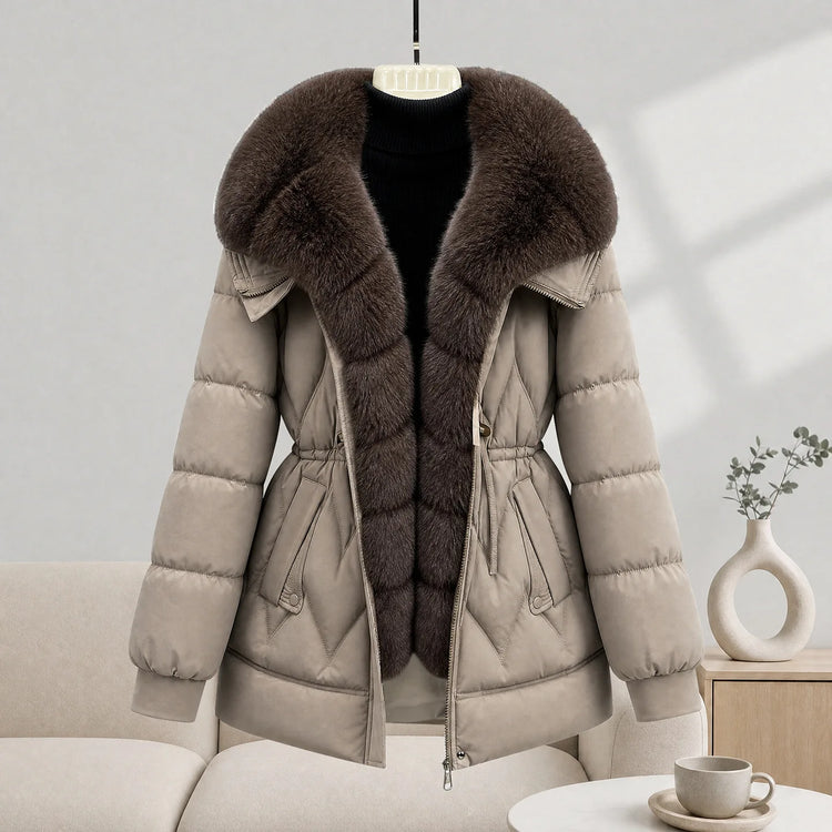 Fur-Collar Puffer Jacket