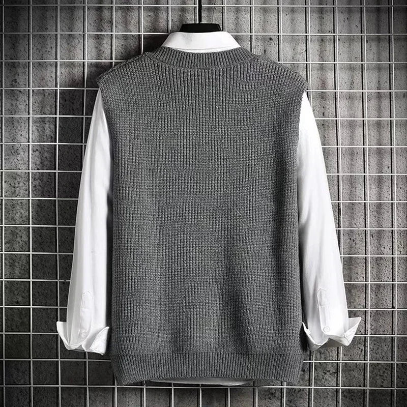 Men's V-Neck Knit Sweater Vest