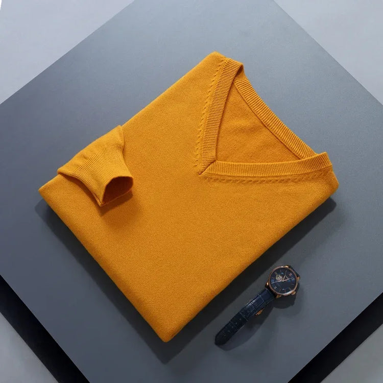 Men's V-Neck Knit Sweater