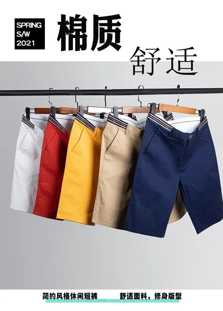 Men's Casual Elastic-Waist Shorts