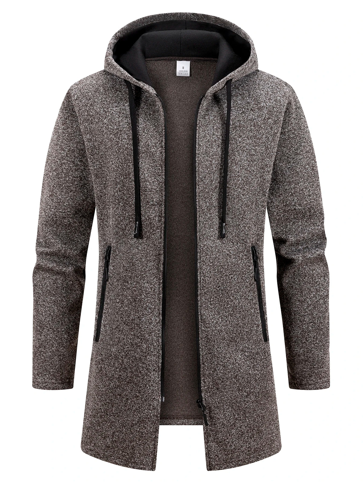 Men's Fleece-Lined Hooded Sweater Coat