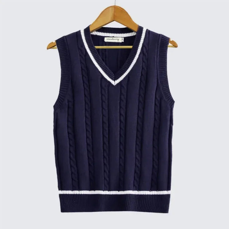 Men's Striped Knit Sweater Vest