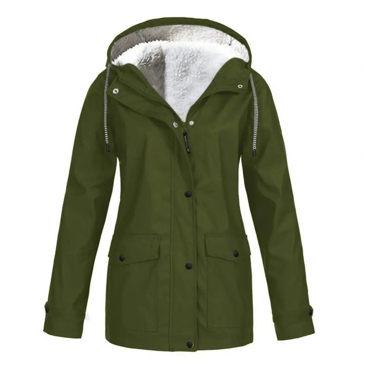 Fleece-Lined Hooded Parka Coat