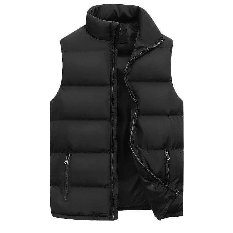 Men's Stand-Collar Vest Jacket
