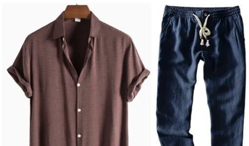 Men's Casual Top & Pants Set
