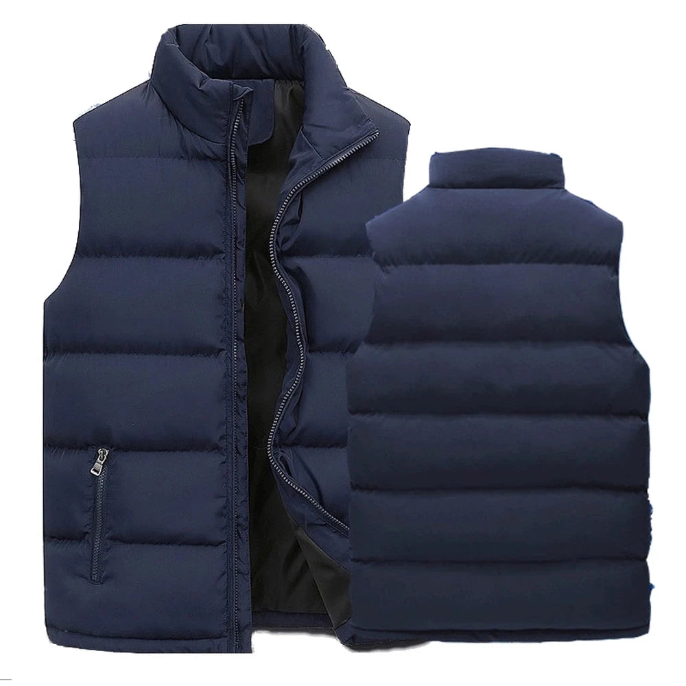 Men's Stand-Collar Vest Jacket
