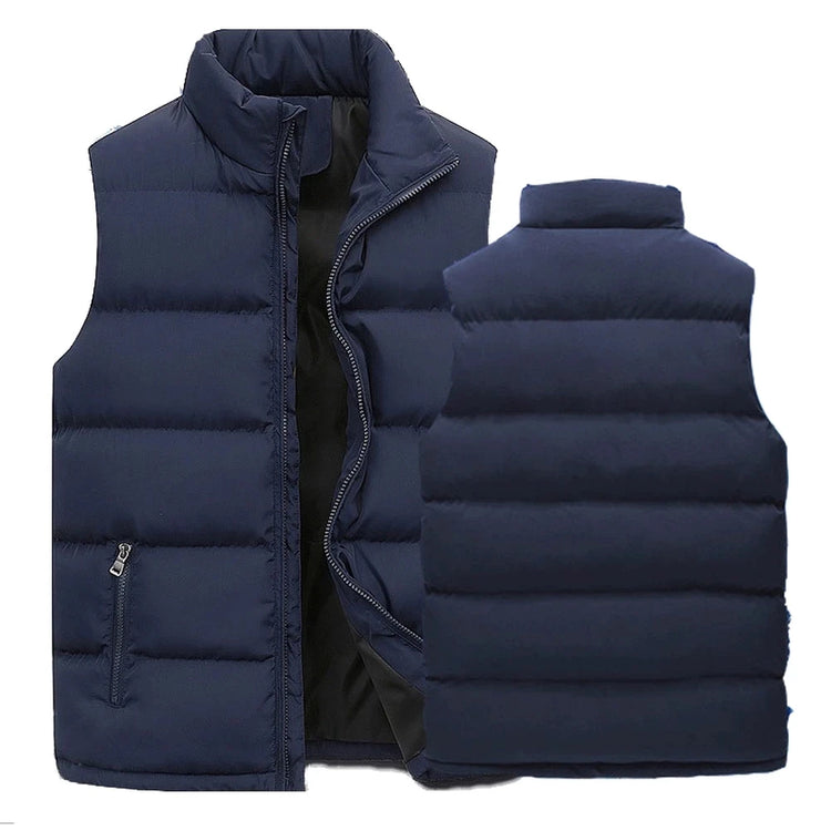 Men's Stand-Collar Vest Jacket