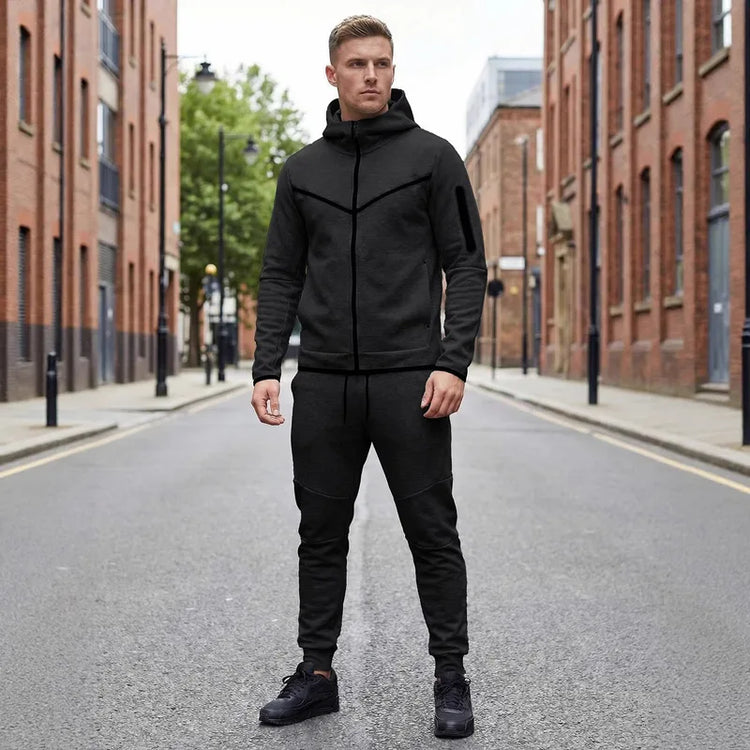 Men's Fleece-Lined Hoodie & Pants Set