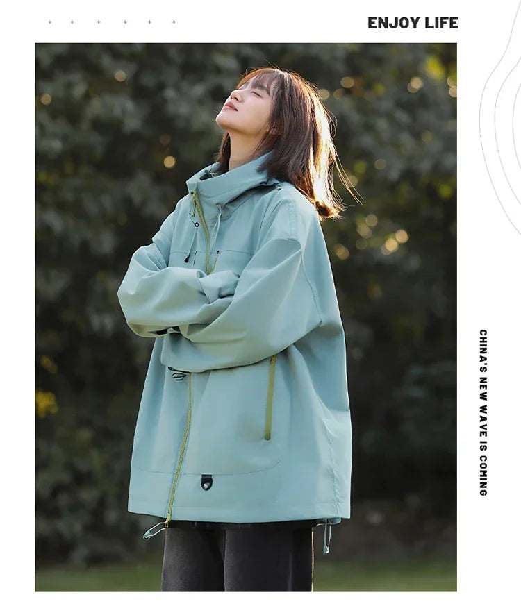 Outdoor Waterproof Hiking Jackets Woman Windbreaker Rain Coat Autumn New Fishing Camping Windproof Cycling Jacket Women Clothing