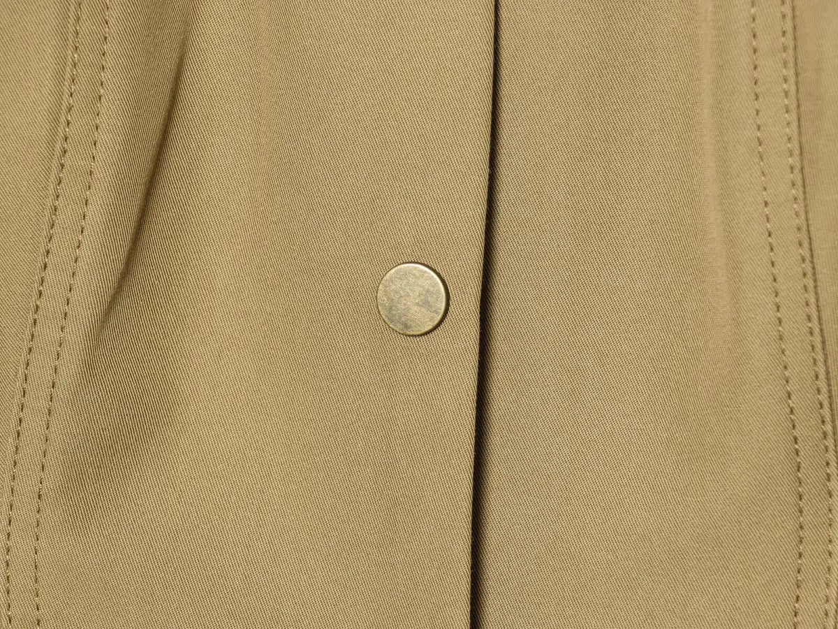 Stand-Collar Single-Breasted Jacket