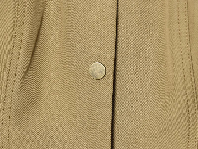 Stand-Collar Single-Breasted Jacket