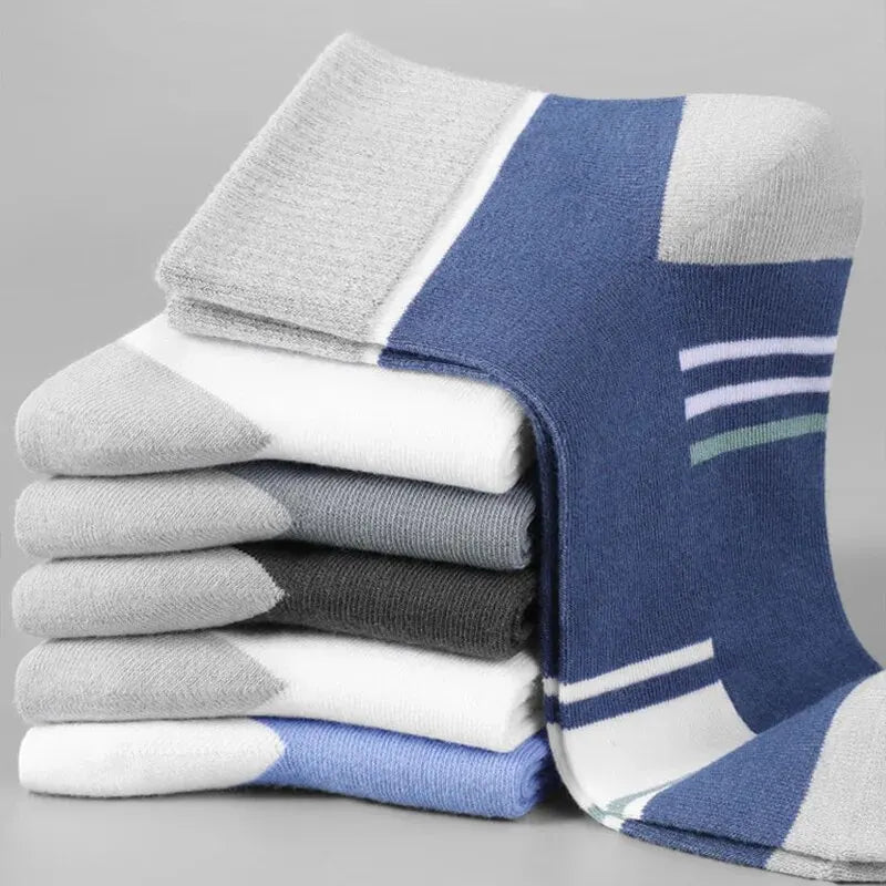 Men's Mid-Calf Sports Socks, 5 Pairs