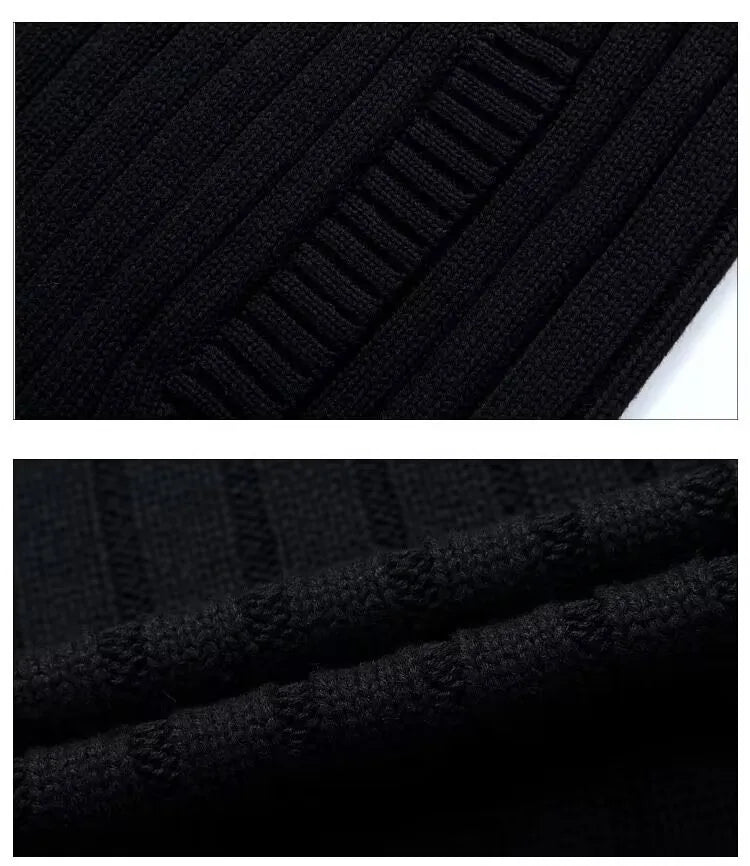 Men's Zip-Up Knit Cardigan Sweater