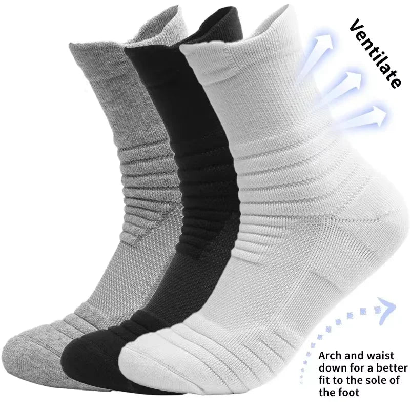 Men's Mid-Calf Sports Socks, 5 Pairs