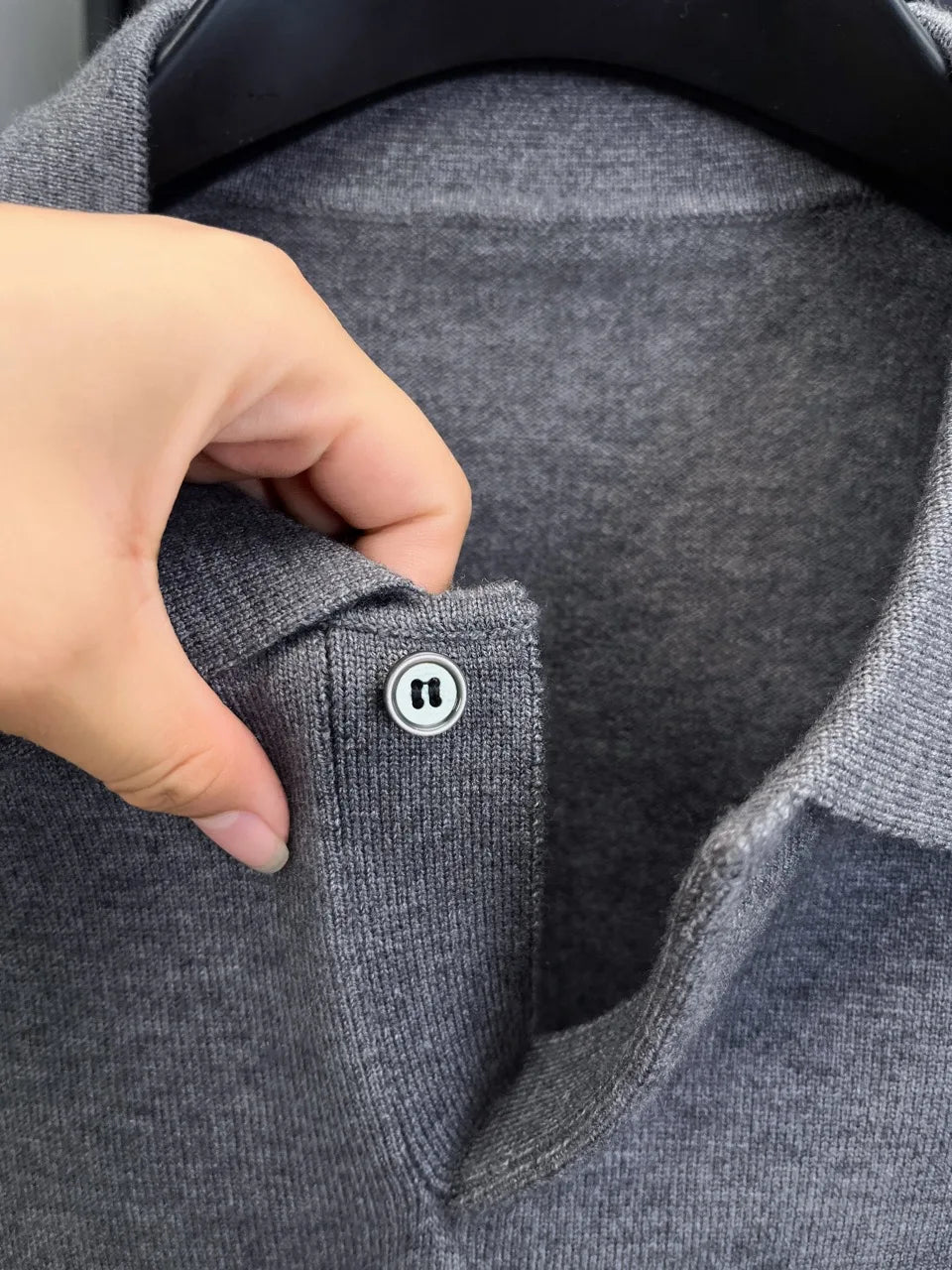 Men's Knit Polo Sweater
