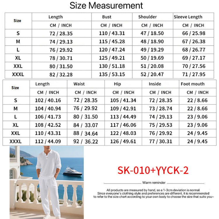 Men's Polo Shirt & Straight-Leg Pants Set