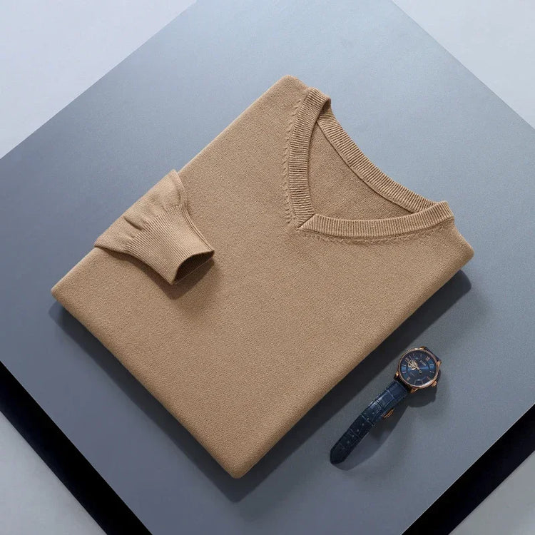Men's V-Neck Knit Sweater