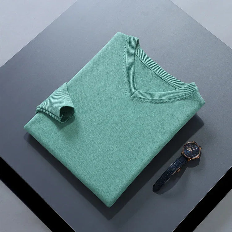 Men's V-Neck Knit Sweater