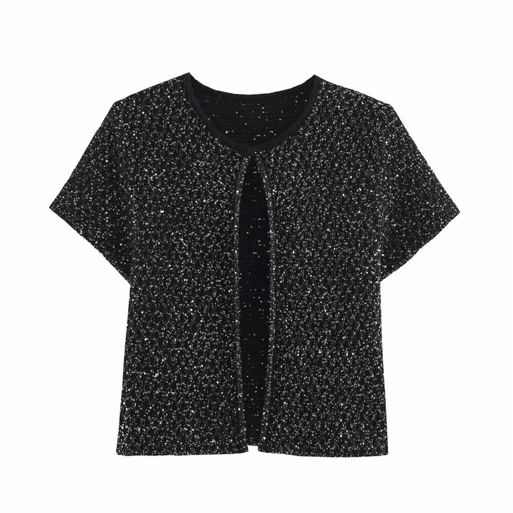 Pearl-Trim Knit Sweater Vest