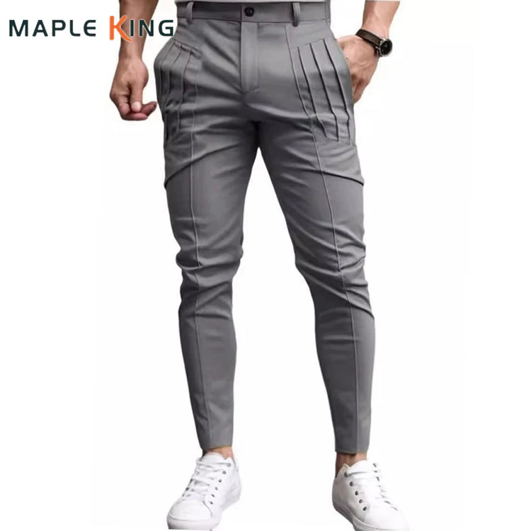 Men's Slim Pleated Jogger Pants