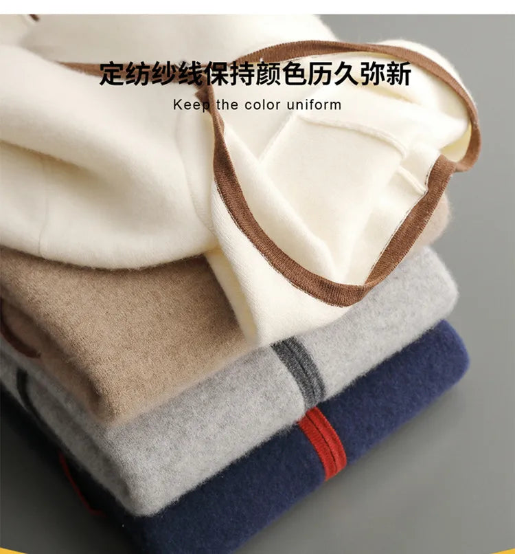 Men's Hooded Zip Cardigan Sweater