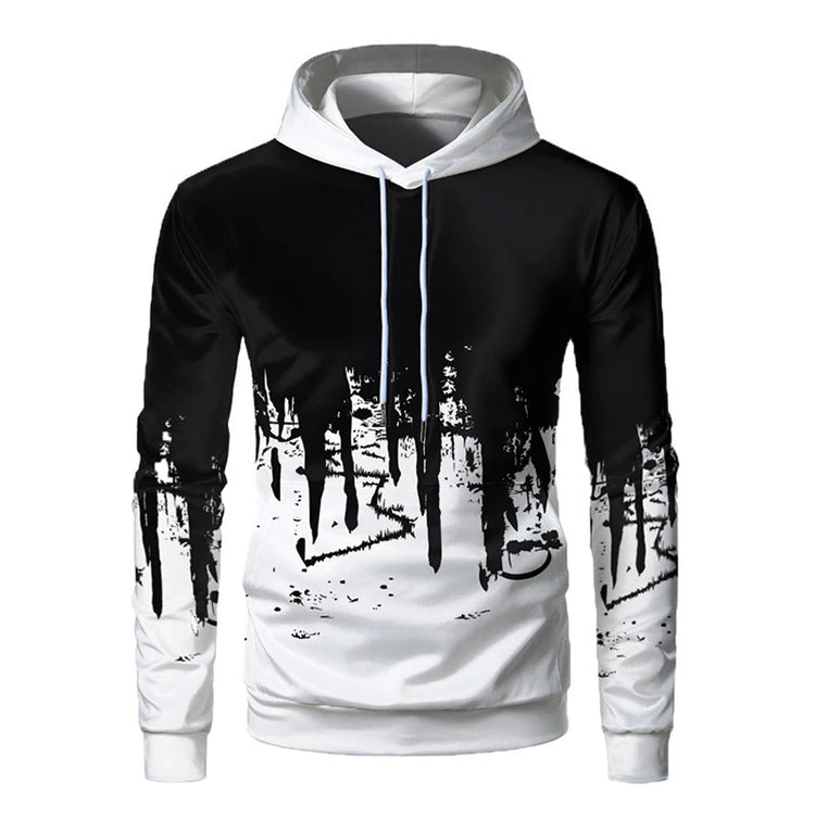 Men's 3D Print Hooded Sweater