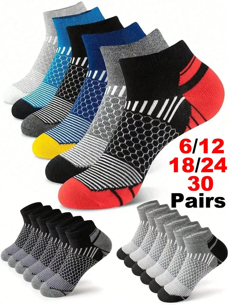 Men's Athletic Ankle Socks, 12 Pairs