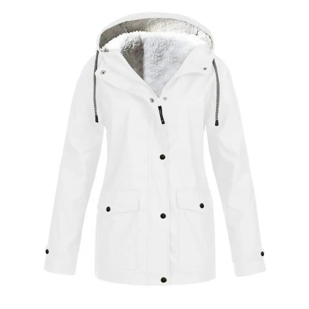 Fleece-Lined Hooded Parka Coat