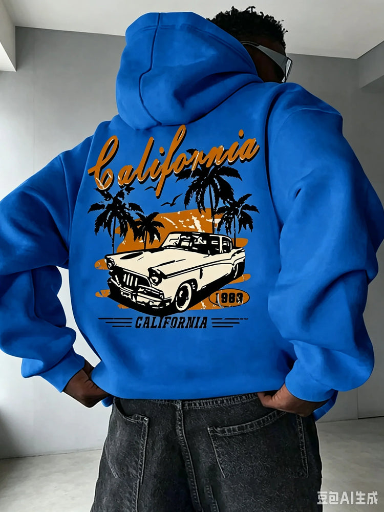 Men's Palm Tree Hooded Sweater